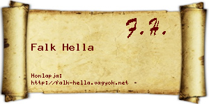 Falk Hella névjegykártya