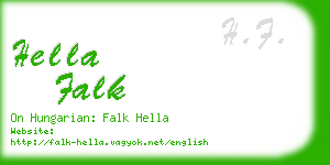 hella falk business card